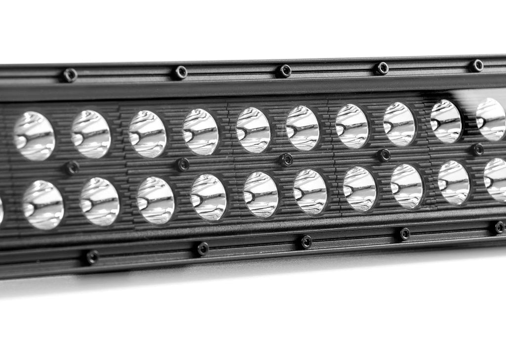 Rough Country 50 Inch Black Series LED Light Bar | Curved | Dual Row 72950BL - Side View