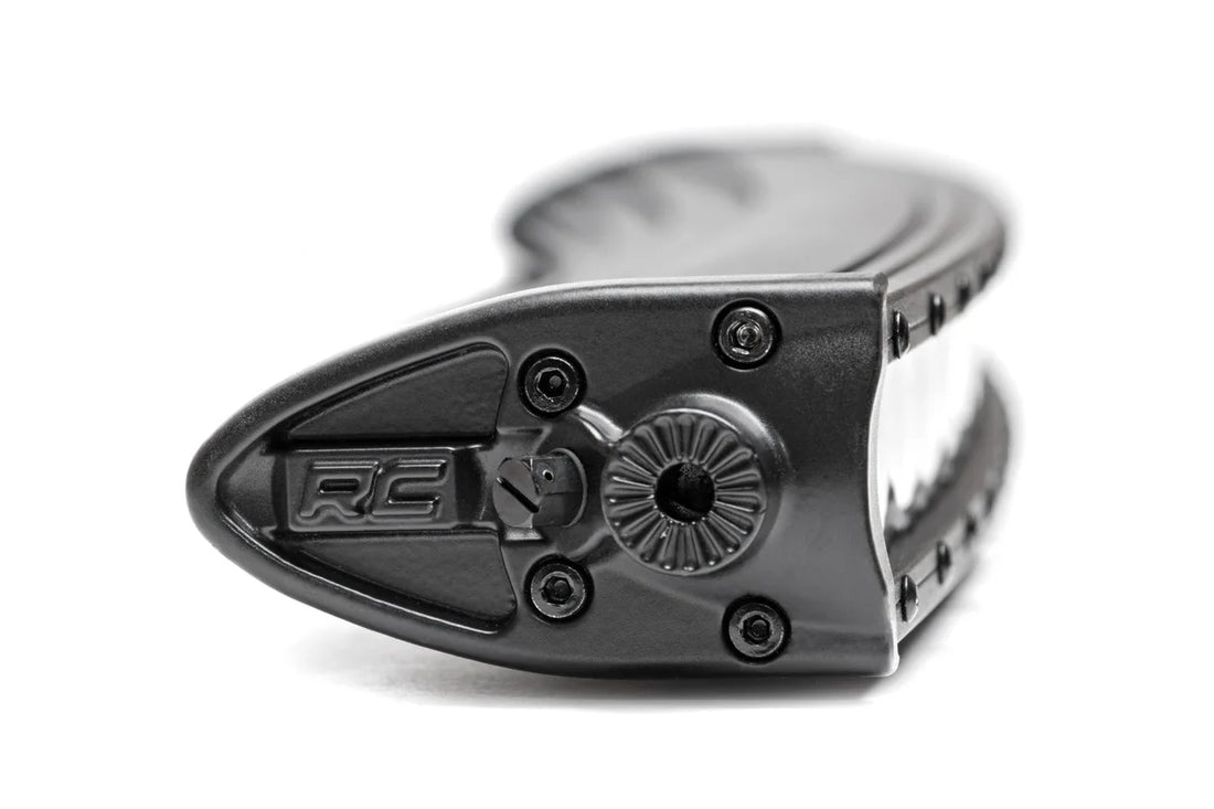 Rough Country 50 Inch Black Series LED Light Bar | Curved | Single Row 72750BL - Side View