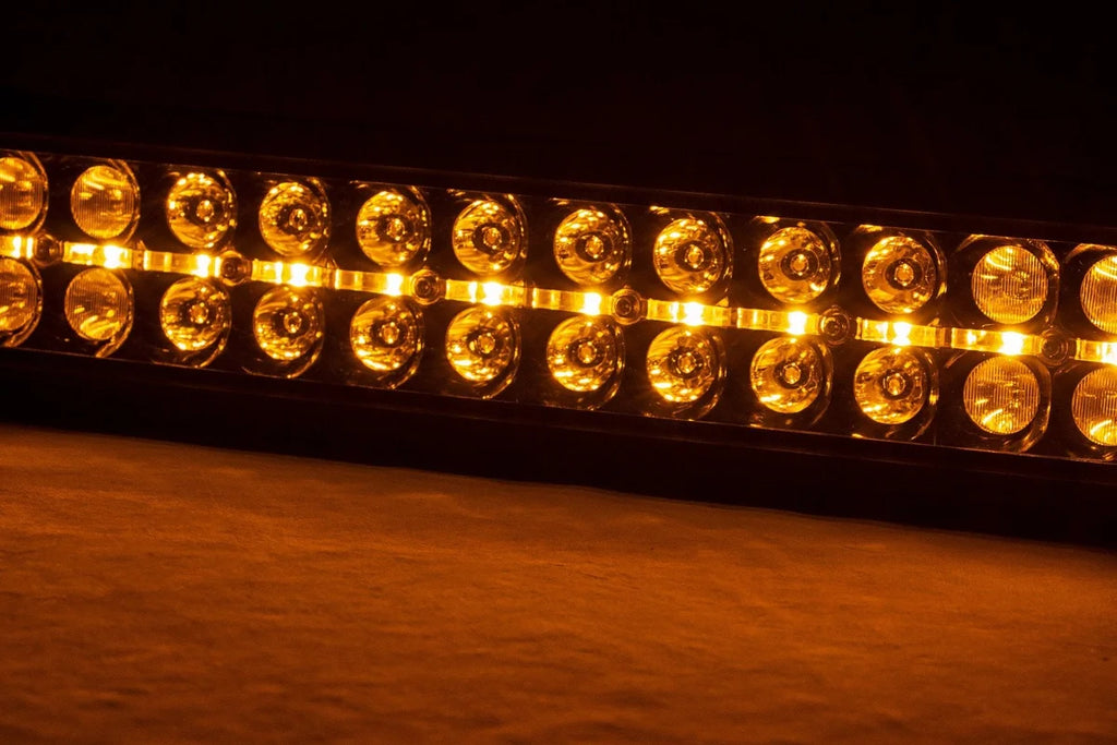 Rough Country 50 Inch Black Series LED Light Bar | Dual Row | Amber DRL 70950BDA - Side View