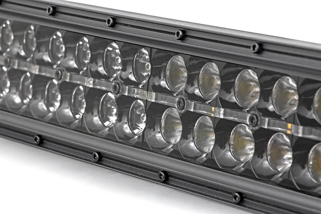 Rough Country 50 Inch Black Series LED Light Bar | Dual Row | Amber DRL 70950BDA - Back View