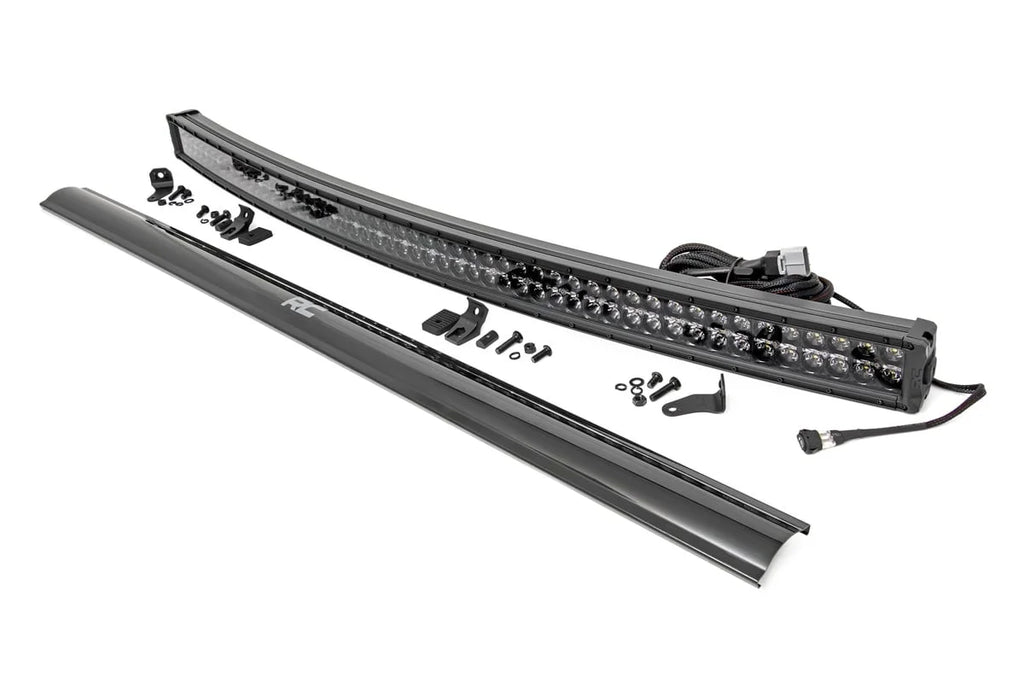 Rough Country 54 Inch Black Series LED Light Bar | Curved | Dual Row | Cool White DRL 72954BD - Main Product View