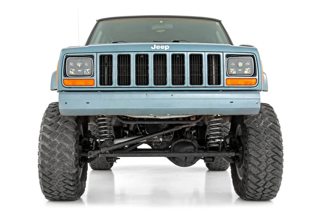 Rough Country 5"x7" LED Headlights | DOT Approved | Jeep Cherokee XJ 2WD/4WD (1984-2001) RCH5200 - Side View