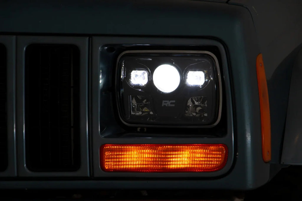 Rough Country 5"x7" LED Headlights | DOT Approved | Jeep Cherokee XJ 2WD/4WD (1984-2001) RCH5200 - Additional View 5