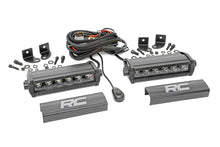 Load image into Gallery viewer, Rough Country 6 Inch Black Series LED Light Bar | Single Row | Pair 70706BL - Main Product View