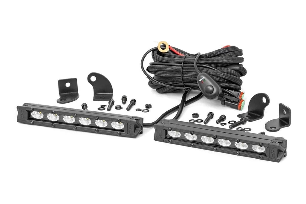 Rough Country 6 Inch Black Series LED Light Bar | Slim Line | Pair 70406ABL - Main Product View