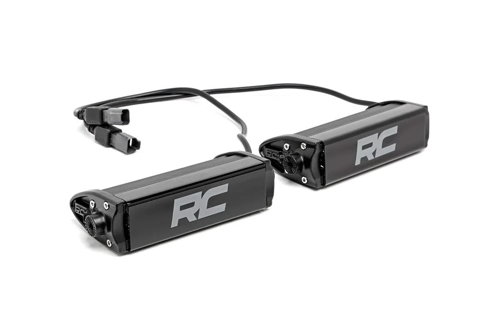 Rough Country 6 Inch Chrome Series LED Light Bar | Single Row | Pair 70706 - Side View