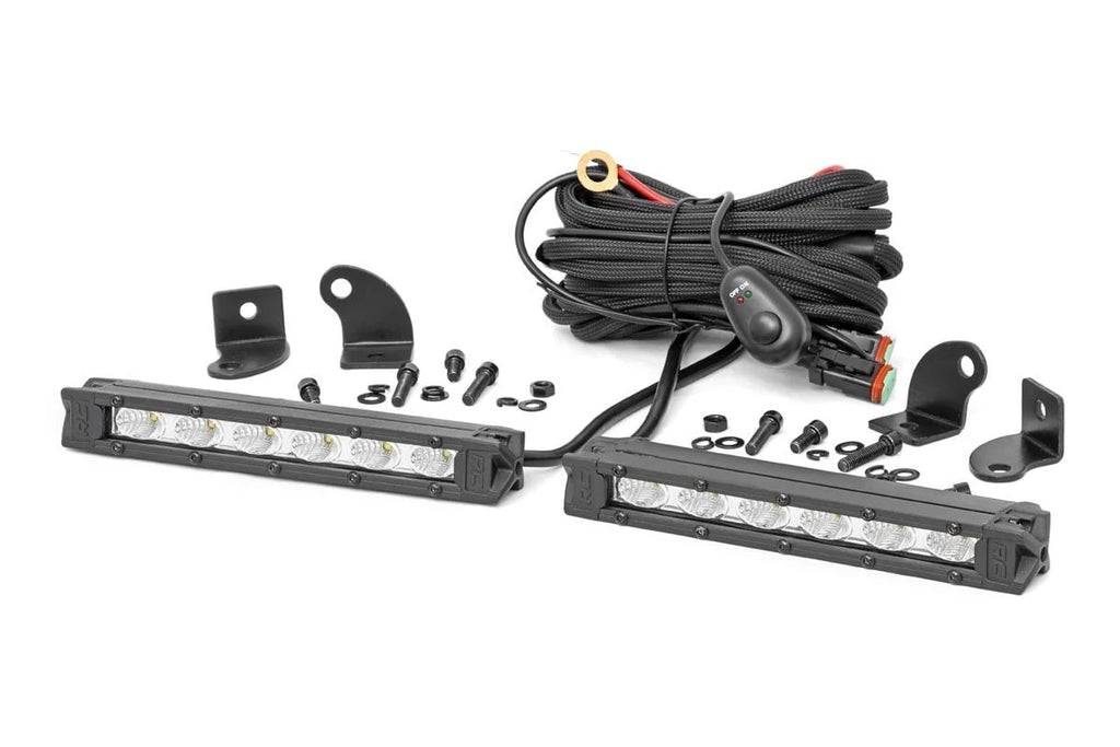 Rough Country 6 Inch Chrome Series LED Light Bar| Slim Line | Pair 70406A - Main Product View