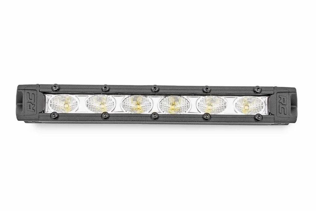 Rough Country 6 Inch Chrome Series LED Light Bar| Slim Line | Pair 70406A - Side View