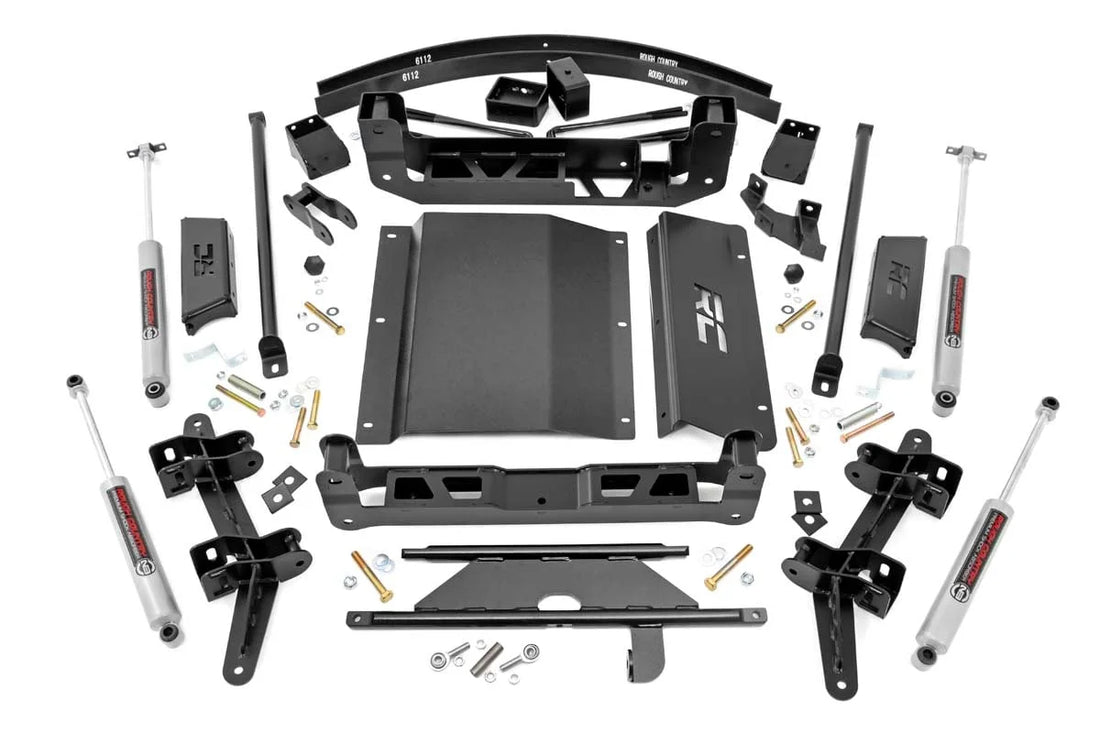 Rough Country 6 Inch Lift Kit | Chevy C1500/K1500 Truck & SUV 4WD (1988-1999) 27630 - Back View
