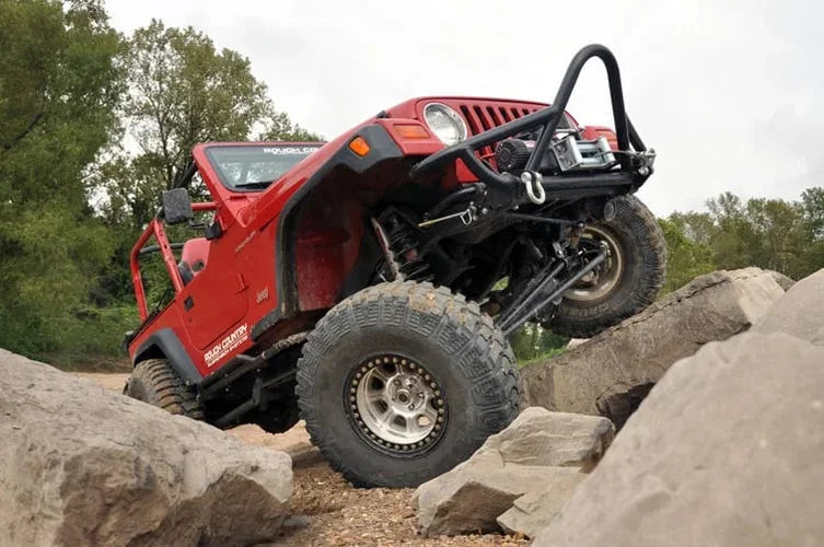 Rough Country 6 Inch Lift Kit | Long Arm | V2 | Jeep Wrangler TJ 4WD (1997-2006) - Installation View