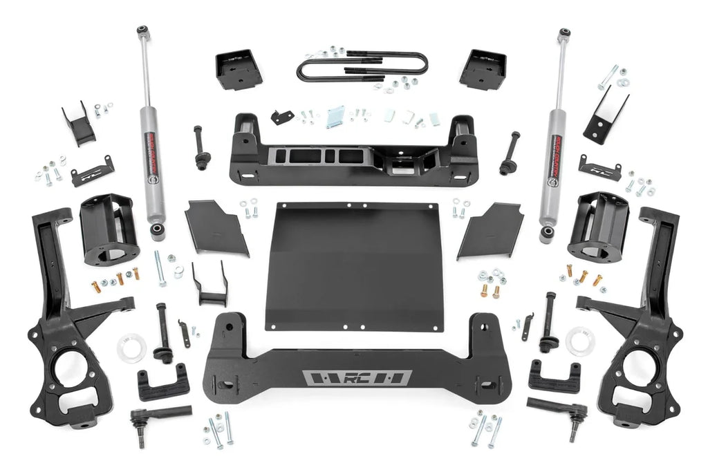 Rough Country 6 Inch Lift Kit | Mono Leaf Rear | Diesel | Chevy Silverado 1500 4WD (25-26) - Main Product View