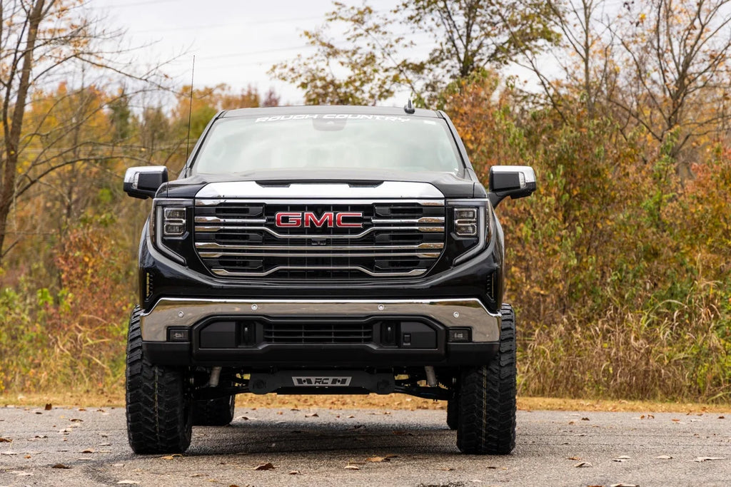 Rough Country 6 Inch Lift Kit |Mono Leaf Rear | N3 Struts | GMC Sierra 1500 2WD/4WD (25-26) - Back View