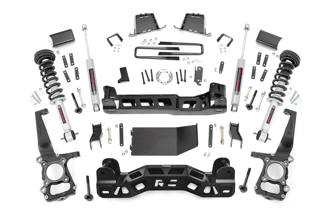 Rough Country 6 Inch Lift Kit | N3 Struts | Ford F-150 4WD (2014) 57531 - Side View