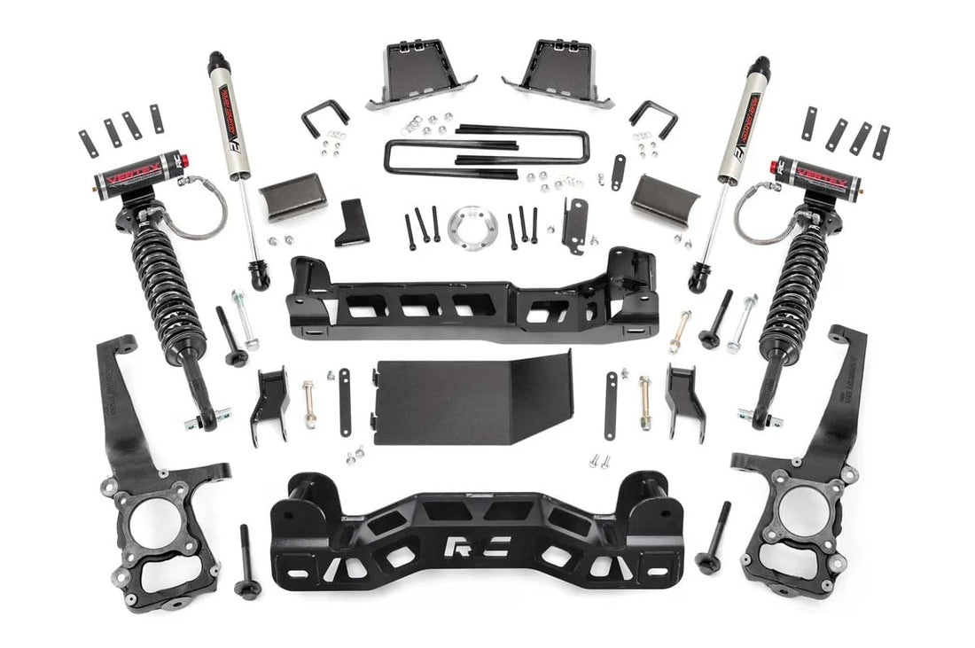 Rough Country 6 Inch Lift Kit | Vertex/V2 | Ford F-150 4WD (2014) 57557 - Side View