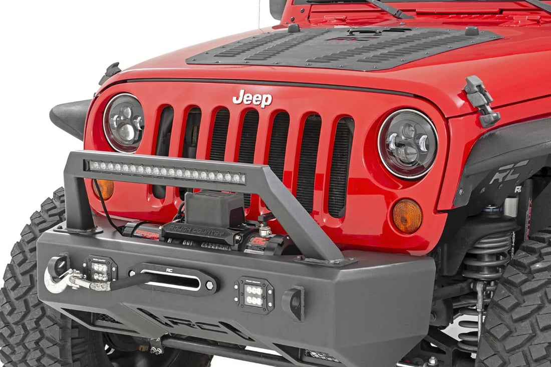 Rough Country 7 Inch LED Headlights | DOT Approved | Jeep Wrangler JK/Wrangler TJ/Wrangler Unlimited RCH5000 - Side View