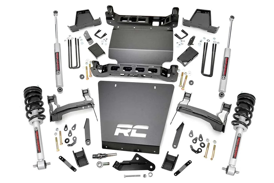 Rough Country 7 Inch Lift Kit | Bracket | N3 Struts | Chevy/GMC 1500 (14-16) 29833 - Back View