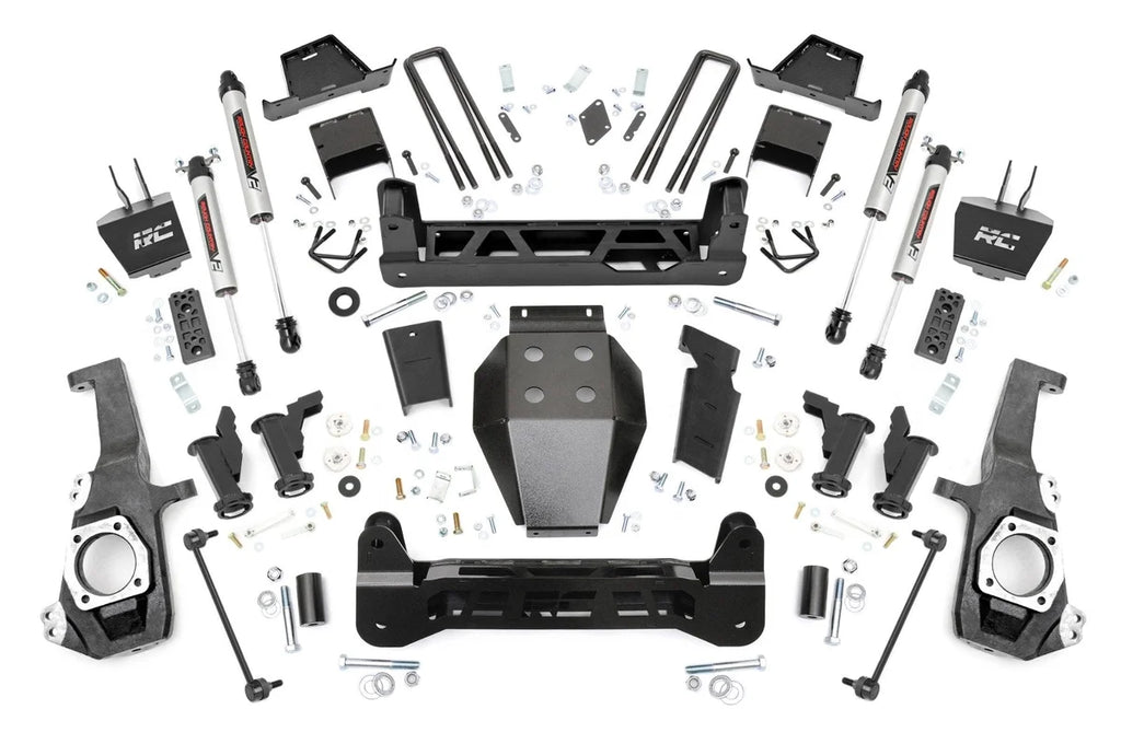 Rough Country 7 Inch Lift Kit | Torsion Drop | V2 | w/ Overloads | Chevy/GMC 2500HD/3500HD (20-26) - Main Product View