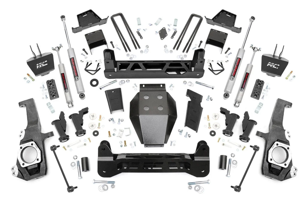 Rough Country 7 Inch Lift Kit | Torsion Drop | w/ Overloads | Chevy/GMC 2500HD/3500HD (20-26) - Main Product View