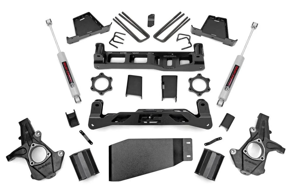Rough Country 7.5 Inch Lift Kit | Chevy Silverado & GMC Sierra 1500 4WD (2007-2013) 26430 - Kit Contents