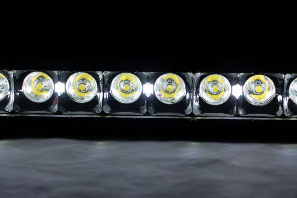 Rough Country 8 Inch Black Series LED Light Bar | Single Row | Cool White DRL | Pair 70728BLDRL - Back View