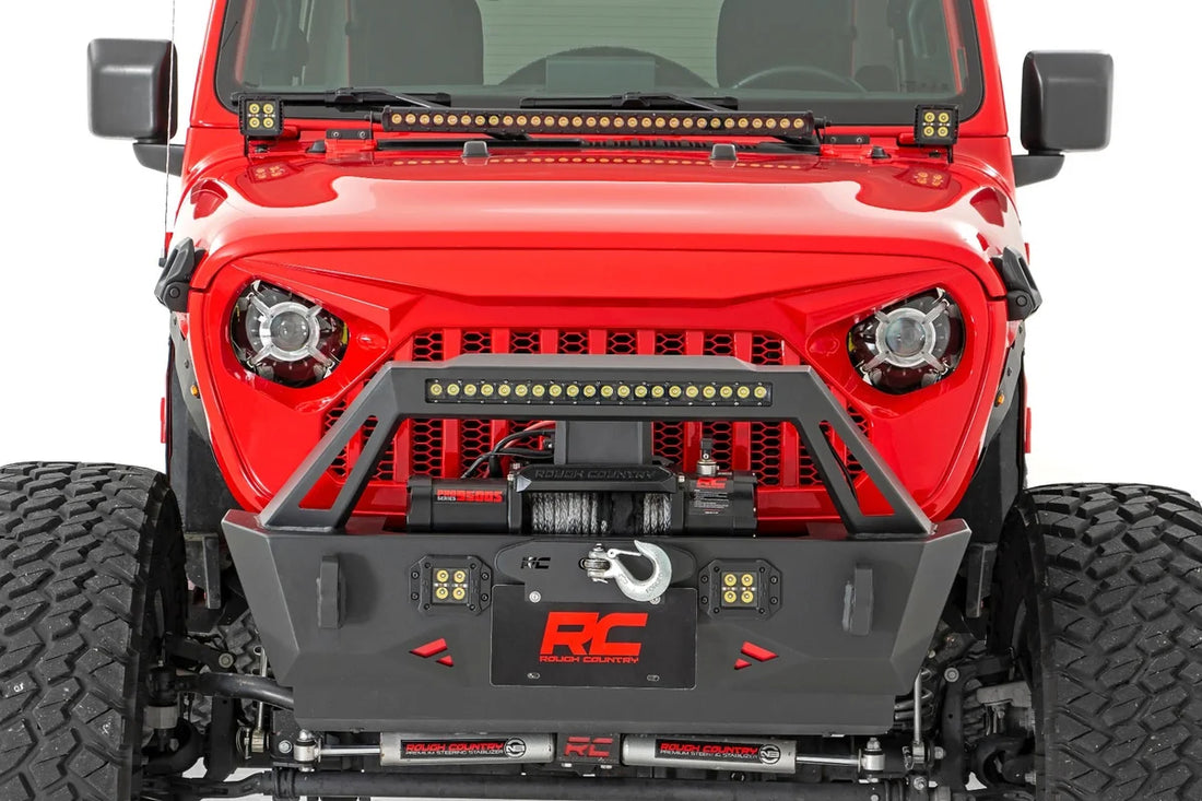 Rough Country 9 Inch LED Headlights | DOT Approved | Jeep Gladiator JT/Wrangler JL (18-24) RCH5100 - Back View
