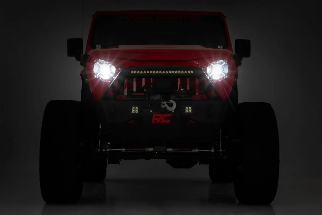 Rough Country 9 Inch LED Headlights | DOT Approved | Jeep Gladiator JT/Wrangler JL (18-24) RCH5100 - Additional View 6