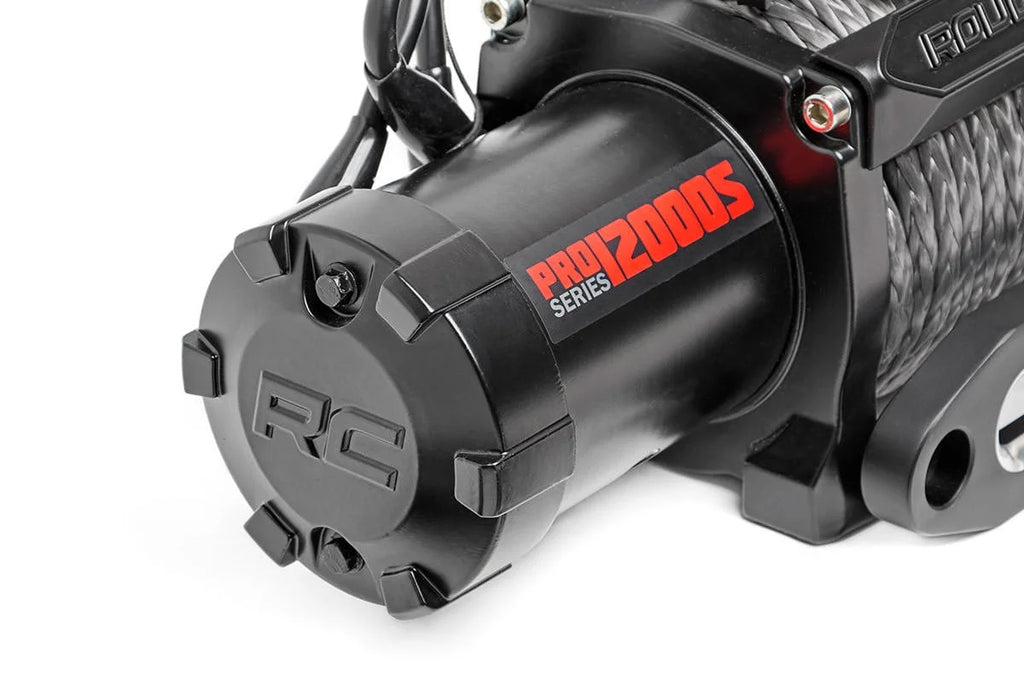 Rough Country 9500-Lb Pro Series Winch | Synthetic Rope PRO9500S - Back View