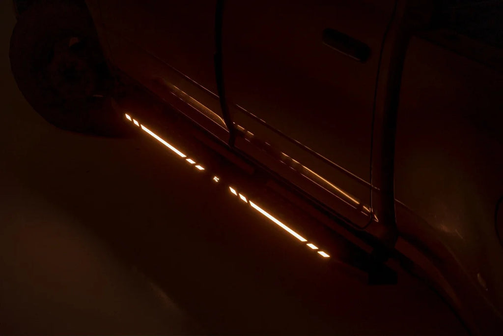 Rough Country AC2 Running Boards | Amber/White | Crew Cab | Ram 1500/2500/3500 2WD/4WD (2010-2025 & Classic) - Installatio...