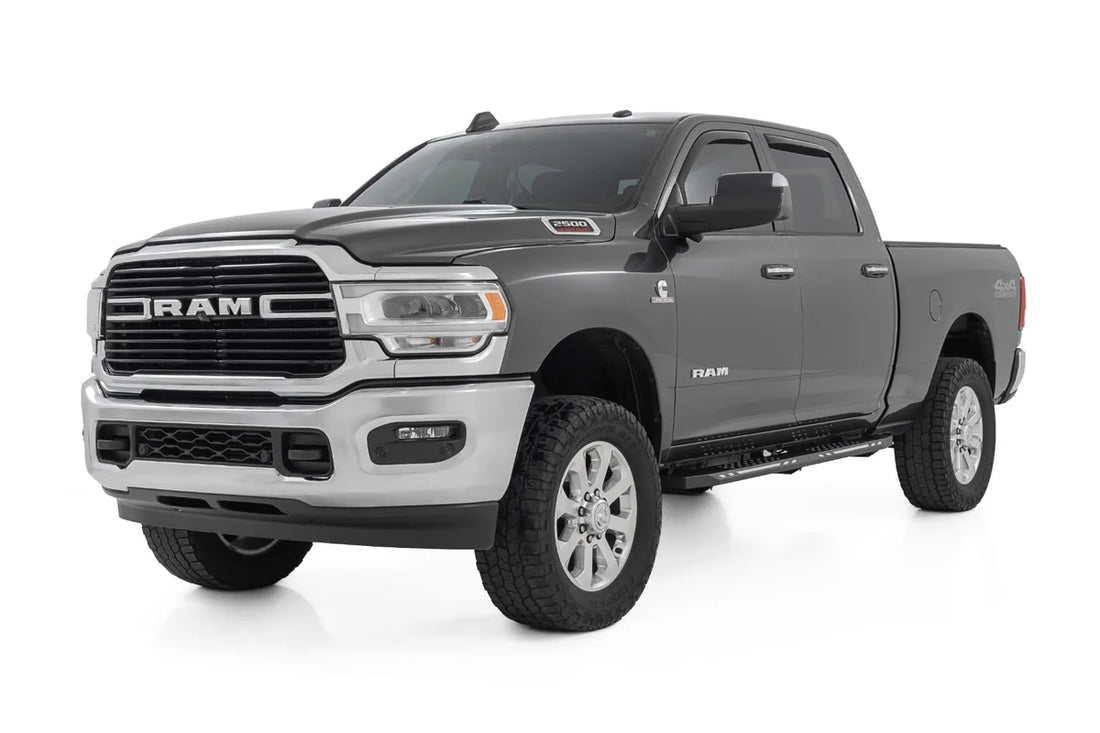Rough Country AC2 Running Boards | Amber/White | Crew Cab | Ram 1500 (19-26)/1500 TRX (21-24) 57006 - Installation View
