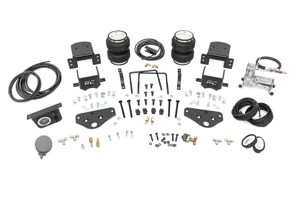 Rough Country Air Spring Kit w/ compressor | Ford F-250/F-350 Super Duty 4WD (2017-2026) - Rear View