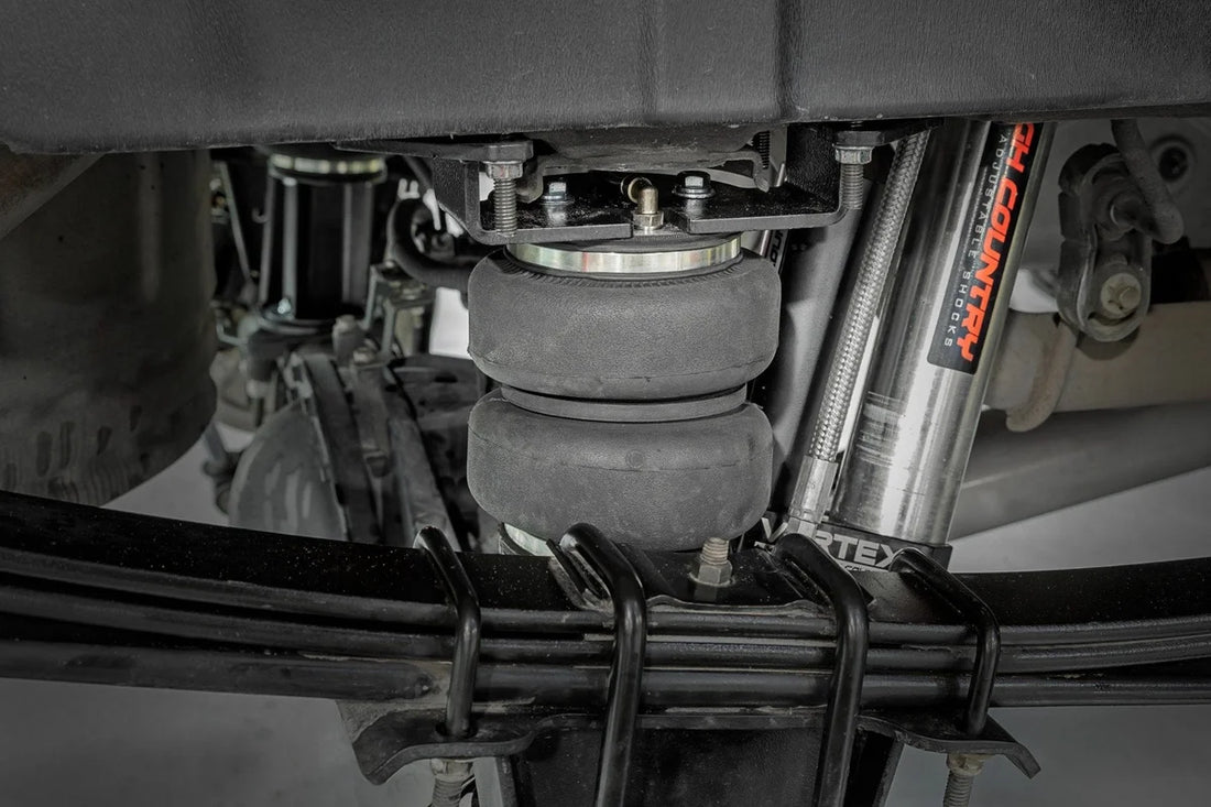 Rough Country Air Spring Kit w/compressor | 2-3.5 Inch Lift Kit | Chevy/GMC Sierra/Silverado 1500 (19-26) - Side View