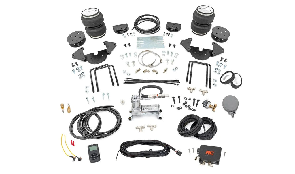 Rough Country Air Spring Kit w/compressor | 4-6 Inch Lift Kit | Wireless Controller | Chevy/GMC 1500 - Kit Contents