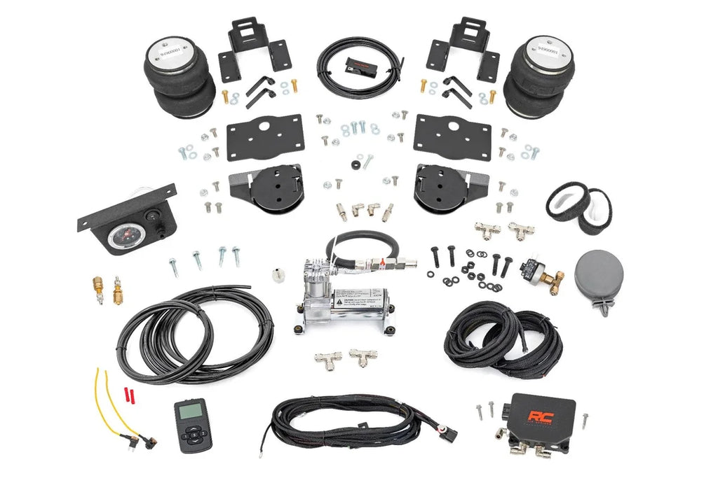 Rough Country Air Spring Kit w/compressor | Wireless Controller | Ram 1500 4WD (2019-2025) 10035WC - Kit Contents