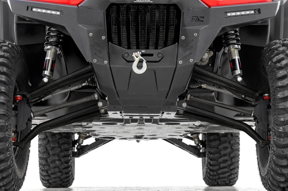 Rough Country Aluminum Control Arms | High Clearance w/ 2" Forward Offset | Honda Pioneer 1000-6 92093BLK - Side View