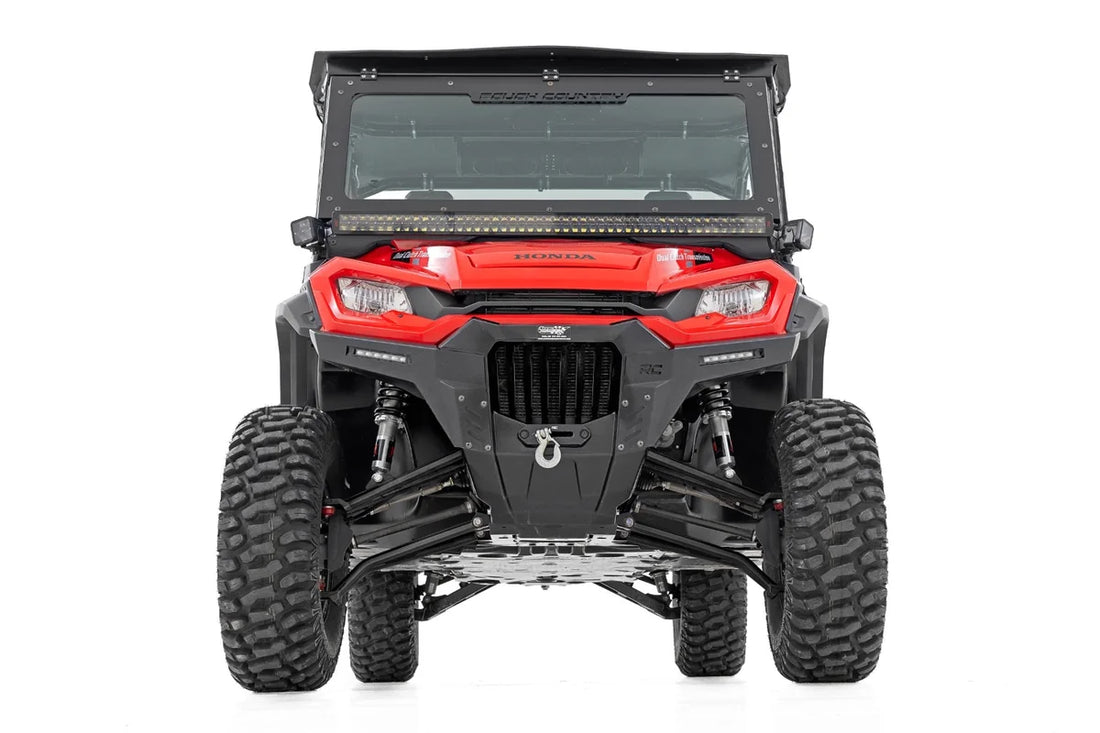 Rough Country Aluminum Control Arms | High Clearance w/ 2" Forward Offset | Honda Pioneer 1000-6 92093BLK - Back View