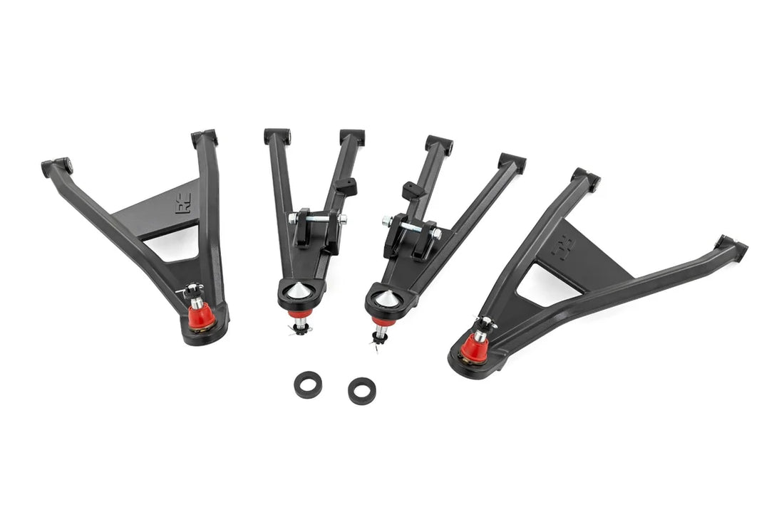 Rough Country Aluminum Control Arms | High Clearance w/ 2" Forward Offset | Honda Pioneer 1000-6 92093BLK - Installation View