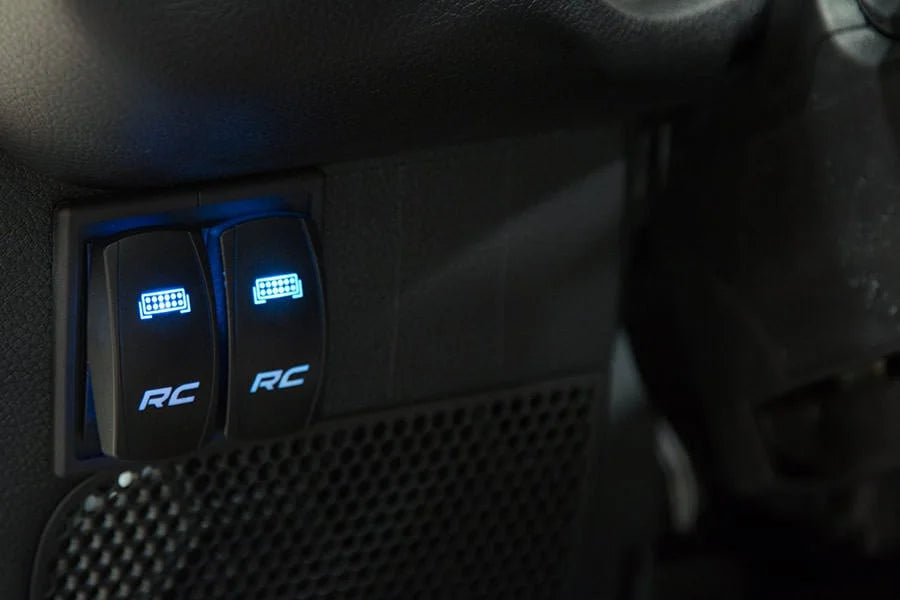 Rough Country Auxiliary Switch Bezel | Dual 709B-2 - Installation View