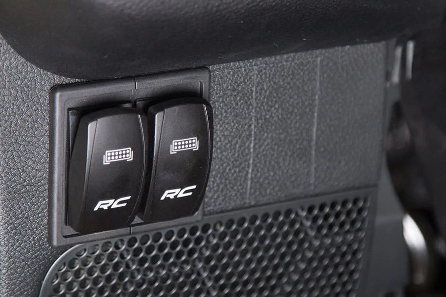Rough Country Auxiliary Switch Bezel | Dual 709B-2 - Installation View