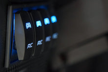 Load image into Gallery viewer, Rough Country Auxiliary Switch Bezel | Quad 709B-4 - Detail View