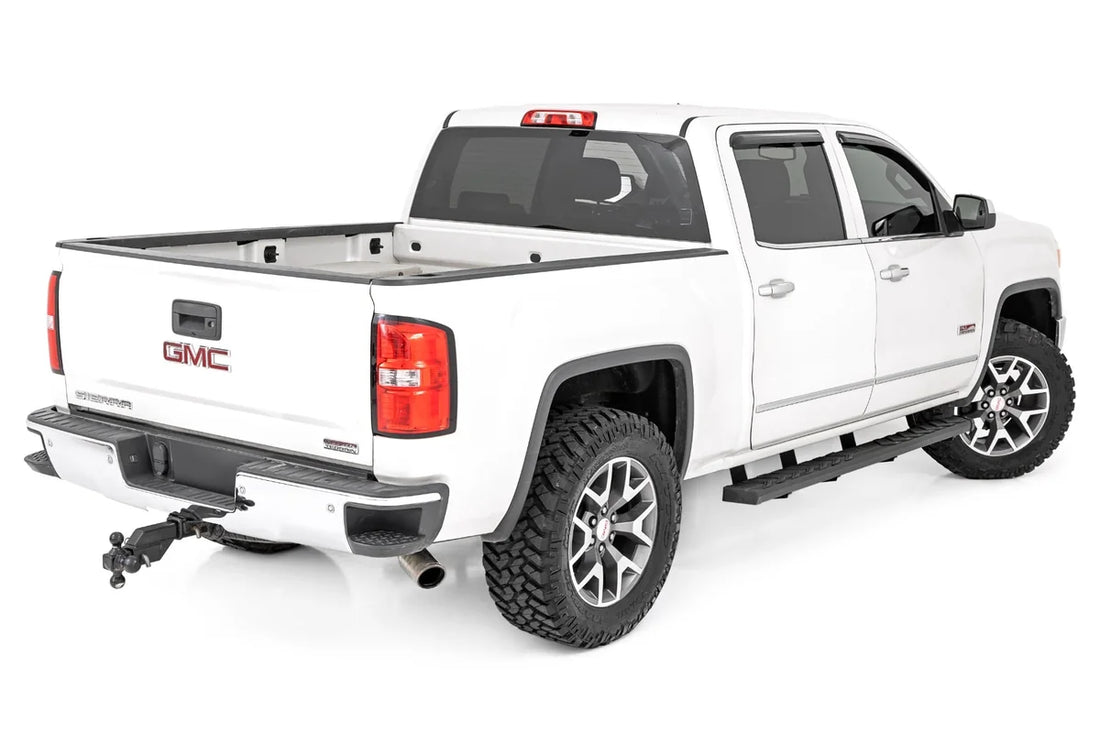Rough Country BA2 Running Board | Side Step Bars | Chevy/GMC 1500/2500HD/3500HD (07-19 & Classic) 41001A - Installation View