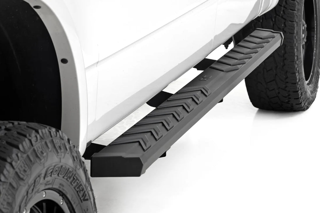 Rough Country BA2 Running Board | Side Step Bars | Ford F-150 2WD/4WD (2009-2014) 41012A - Back View
