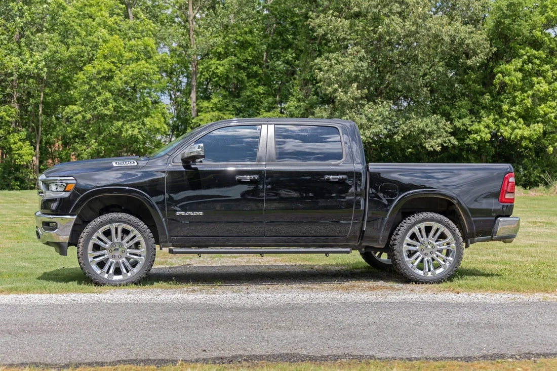 Rough Country BA2 Running Board | Side Step Bars | Ram 1500 (19-26)/1500 TRX (21-24) 41004A - Installation View