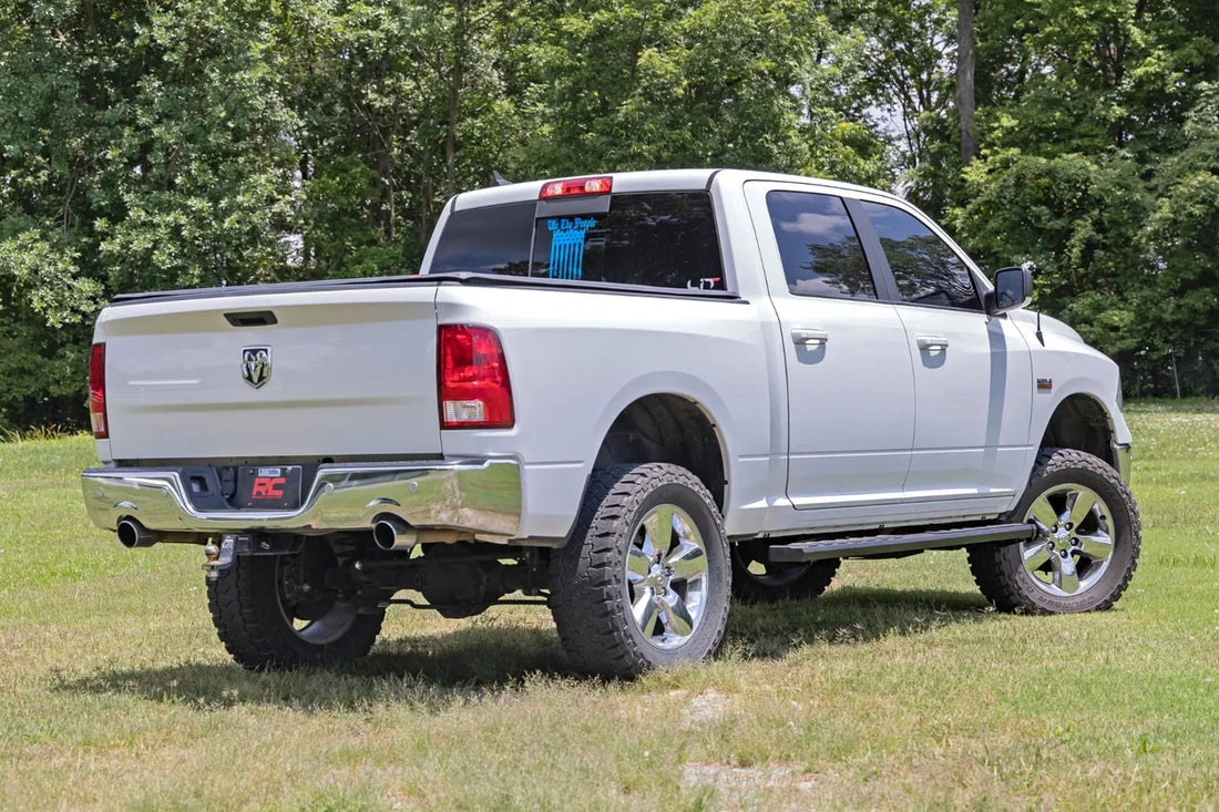 Rough Country BA2 Running Board | Side Step Bars | Ram 1500/2500/3500 2WD/4WD 41003A - Installation View