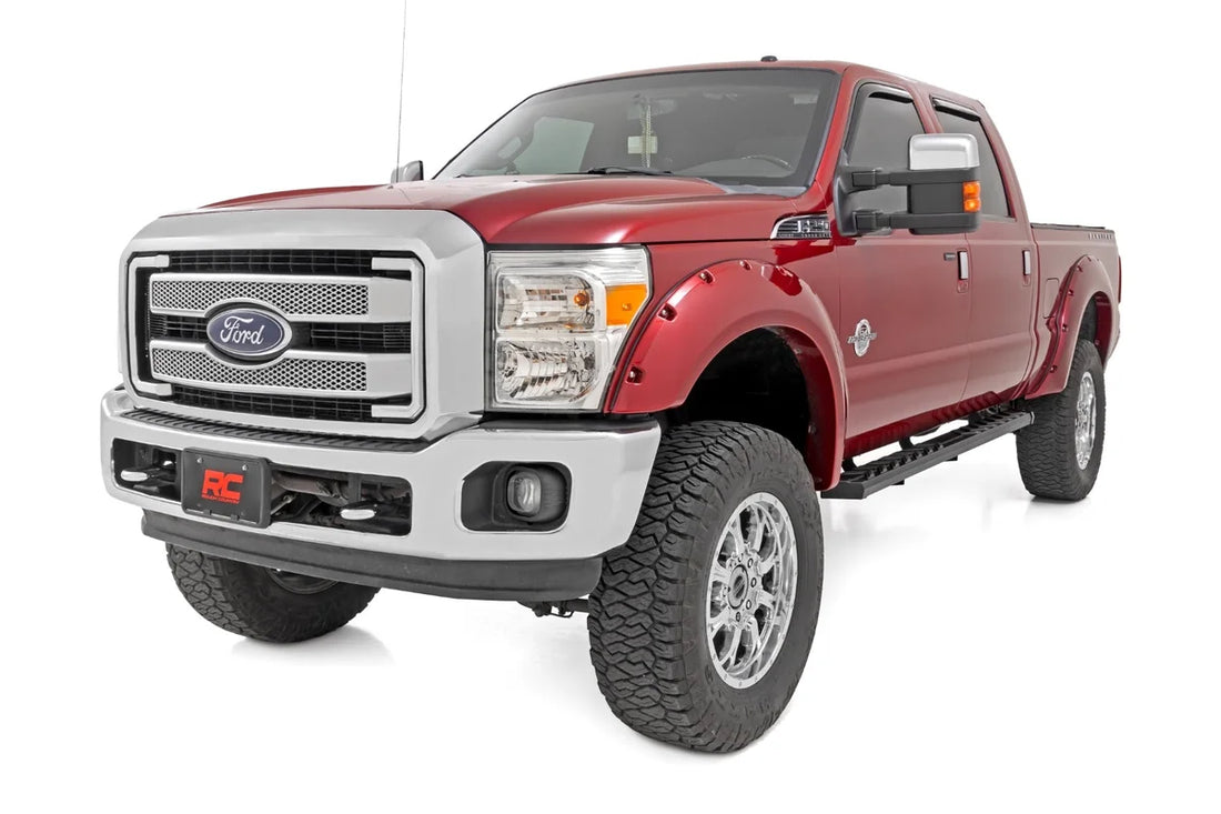 Rough Country BA2 Running Boards | Side Step Bars | Ford F-250/F-350 Super Duty (99-16) 41011A - Side View