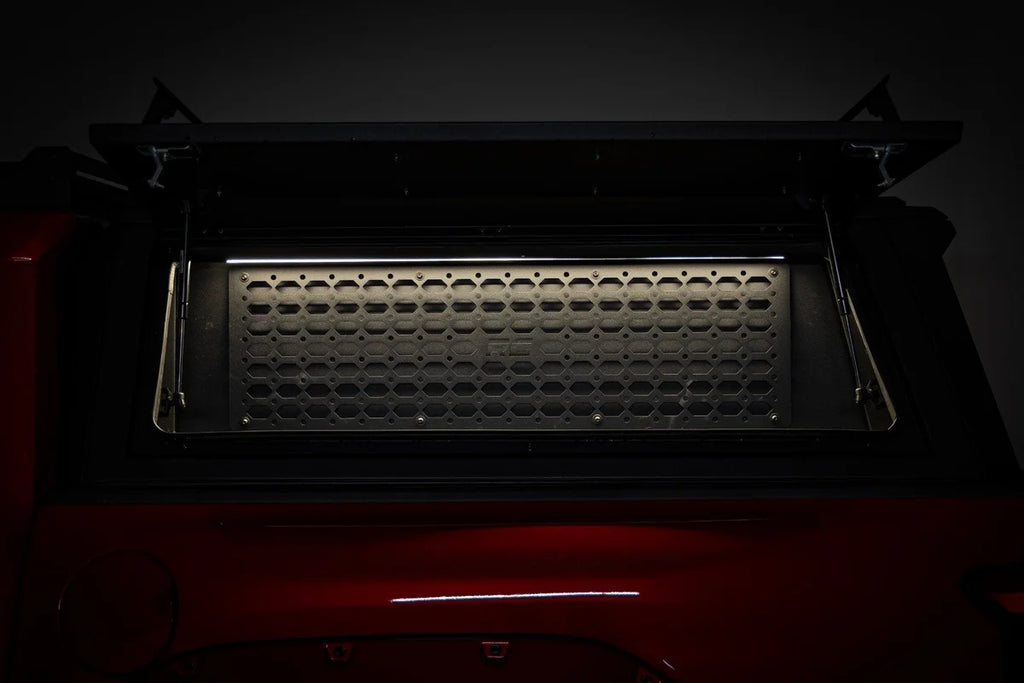 Rough Country Bed Cap Molle Panel Side Storage Bin | Drivers Side | Toyota Tacoma (16-26) 734074 - Back View