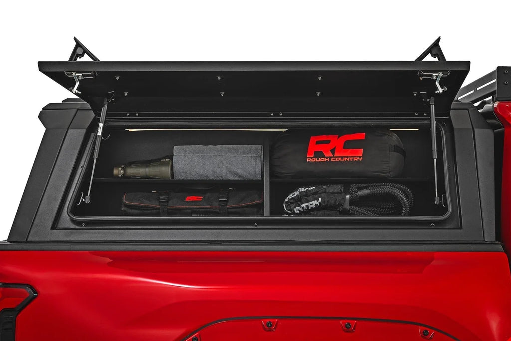 Rough Country Bed Cap Side Shelf Storage Bin | Passengers Side | Toyota Tacoma (16-26) 734075 - Side View