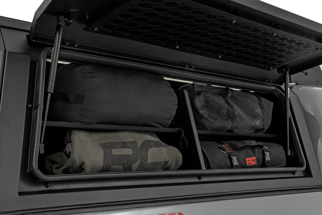 Rough Country Bed Cap Side Shelf Storage Bin | Passengers Side | Toyota Tacoma (16-23) 734065 - Side View