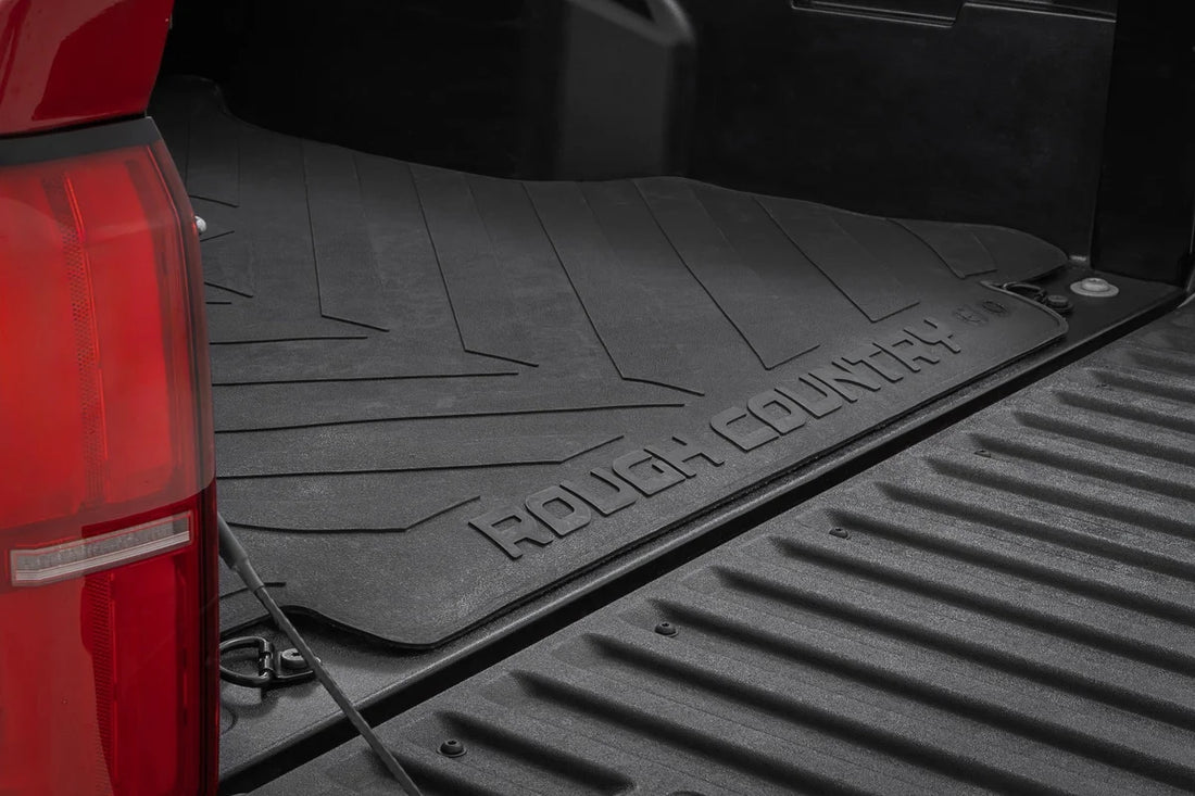 Rough Country Bed Mat | 5' Bed | RC Logo RCM692 fits 2024-2026 Toyota Tacoma / Tacoma 2WD/4WD - Side View