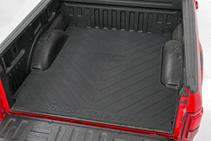 Rough Country Bed Mat | 5'9" Bed | RC Logo | Chevy/GMC 1500/2500HD/3500HD (07-19 & Classic) RCM680 - Installation View