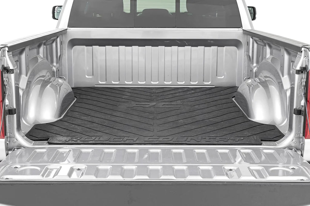 Rough Country Bed Mat | 6'4" Bed | RC Logo | Ram 1500 (19-24)/1500 TRX (21-24) RCM679 - Installation View